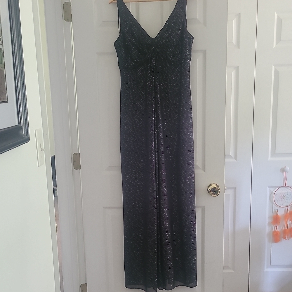 Alex Evenings Black Sparkle Maxi Dress